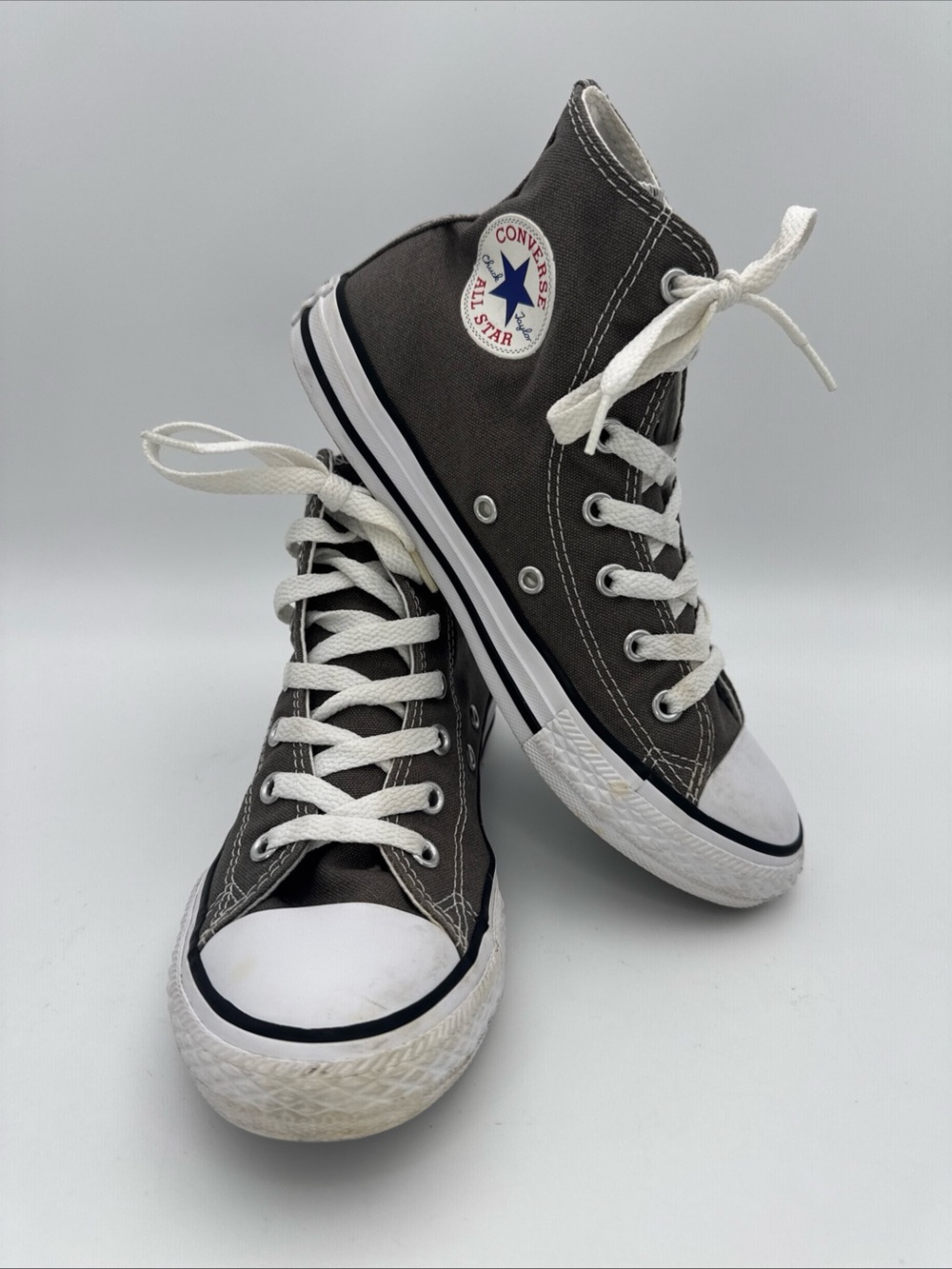 Converse Boy's Chuck Taylor High Top Charcoal Sneakers - Youth Size 3 3J793